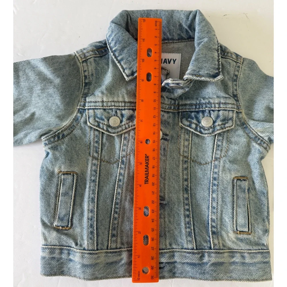 Old Navy Kids Baby Light Wash Blue Denim Trucker Jacket 6-12M 823354-00-1 NEW